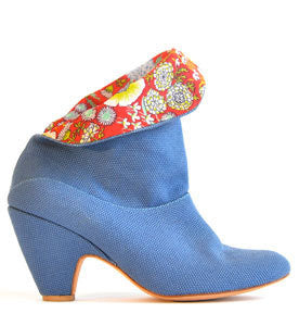 Glory Booties ~ Blue Canvas